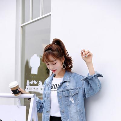 Áo Khoác Jean Nữ Wash Rách - NK333